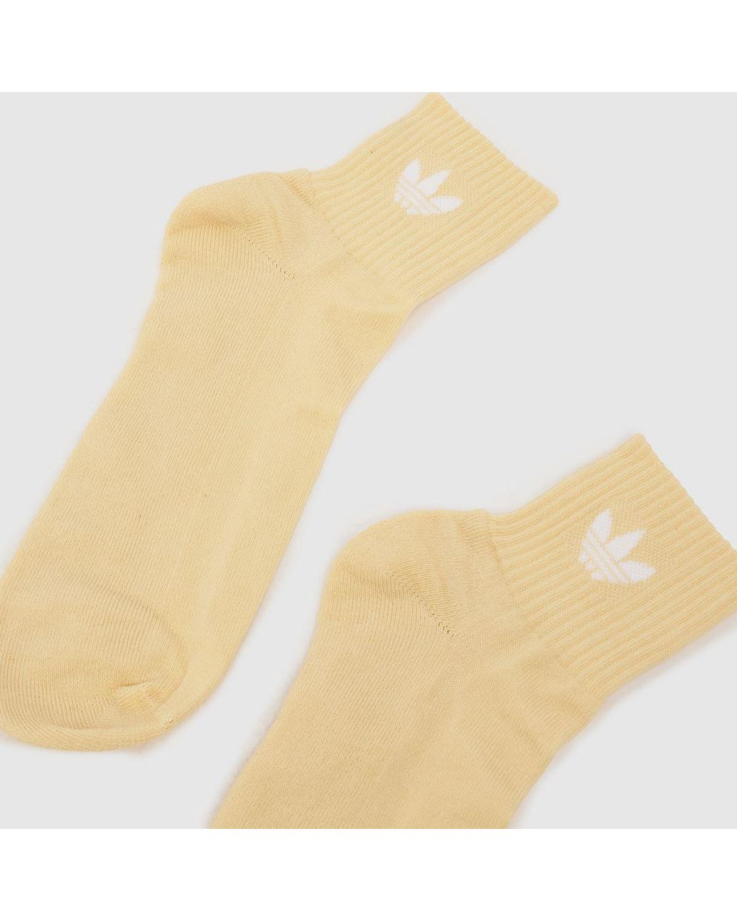 Adidas White Mid Ankle Sock 6 Pk