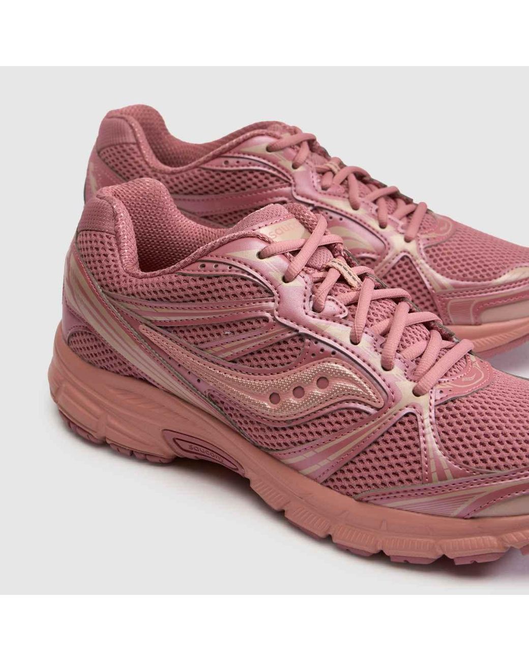 Saucony Pink Grid Legacy Trainers