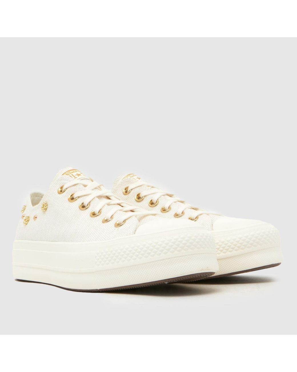 Converse White All Star Lift Ox Trainers