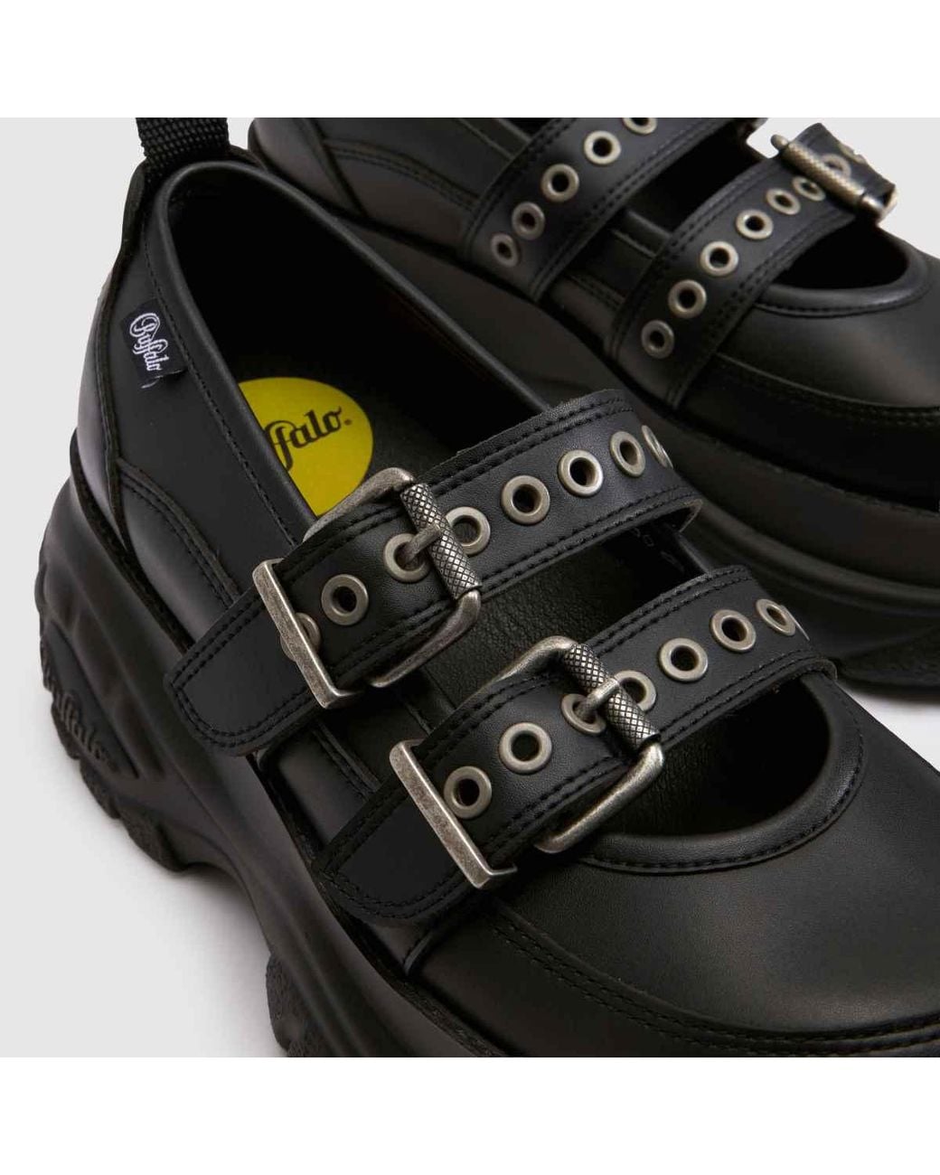 Buffalo Black London Classic Ballerina Flats