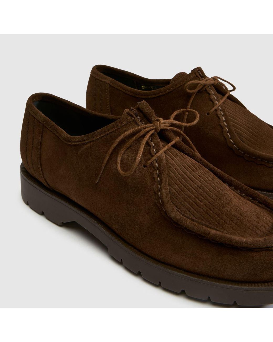 Kleman Brown Padrini V Cord Shoes for men