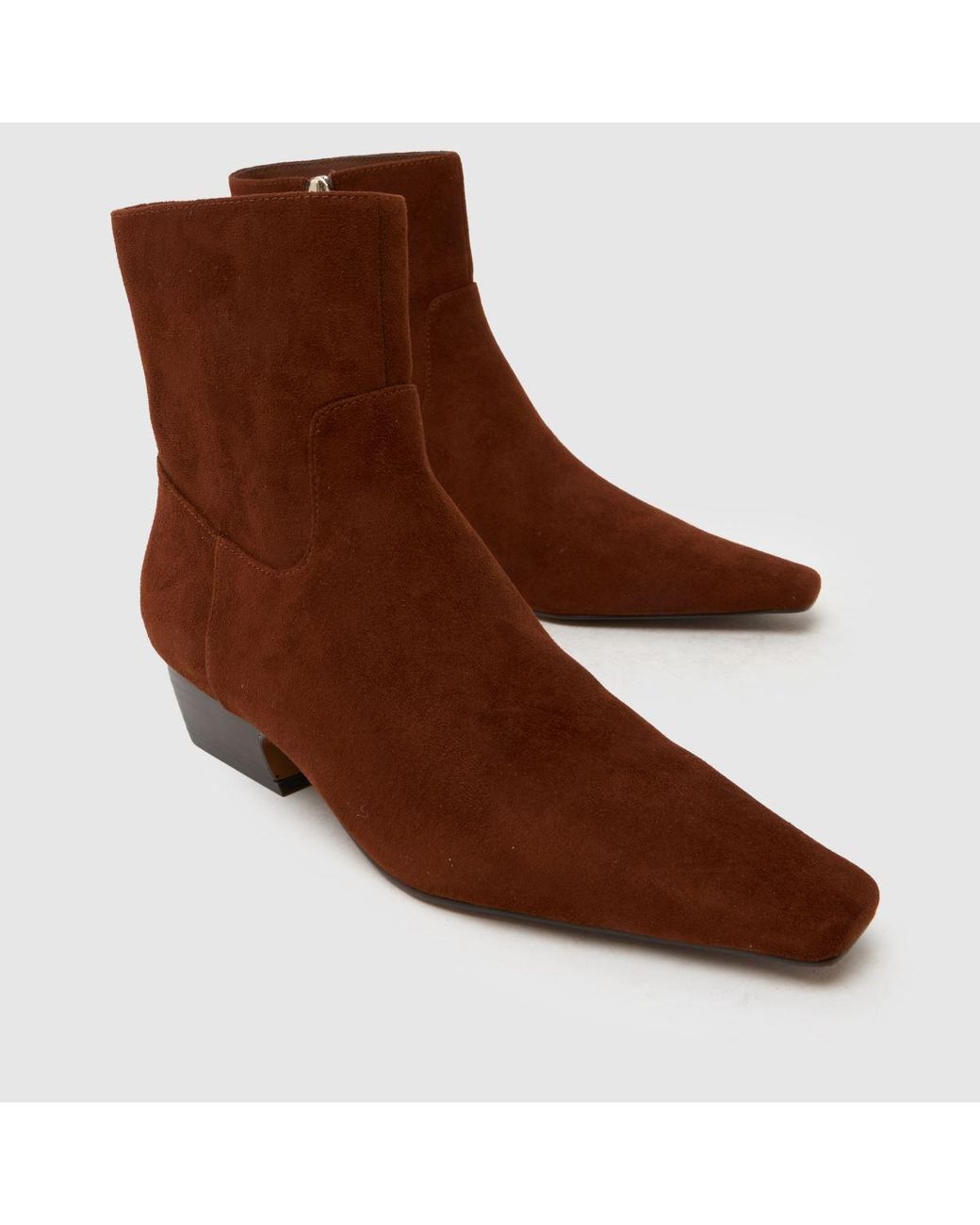 Schuh Brown Clarisse Western Heel Boots