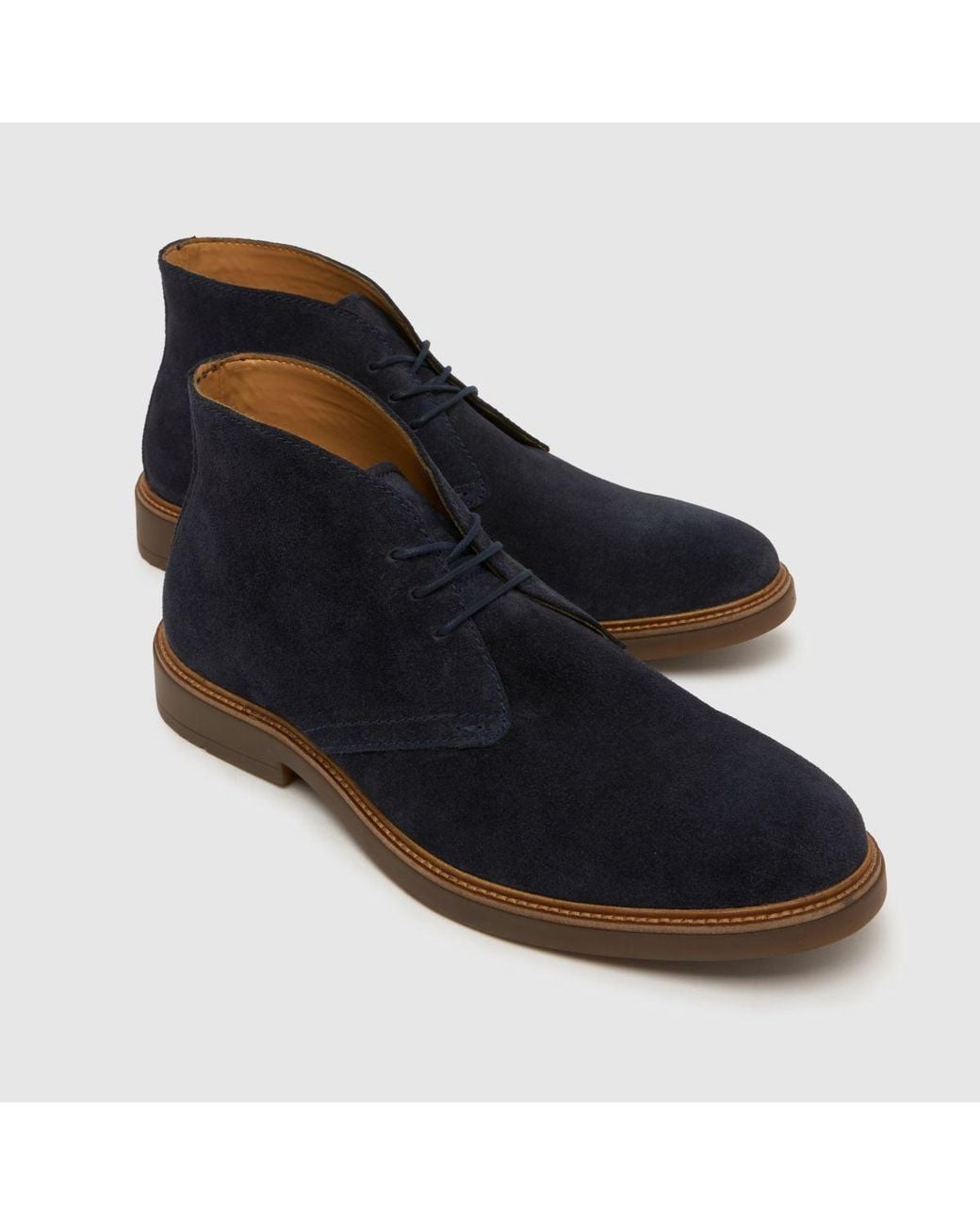 Schuh Blue Galvin Suede Chukka Boots for men