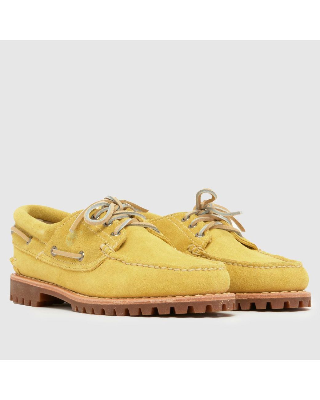 Timberland Yellow Authentic Boat Flat Shoes