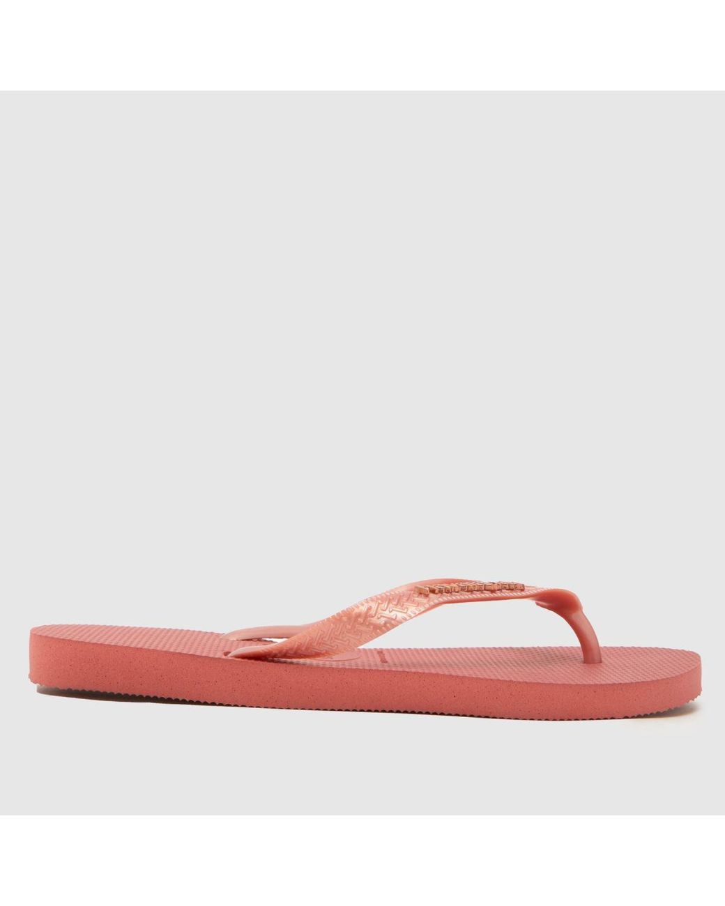 Havaianas Red Top Logo Metallic Flip Sandals