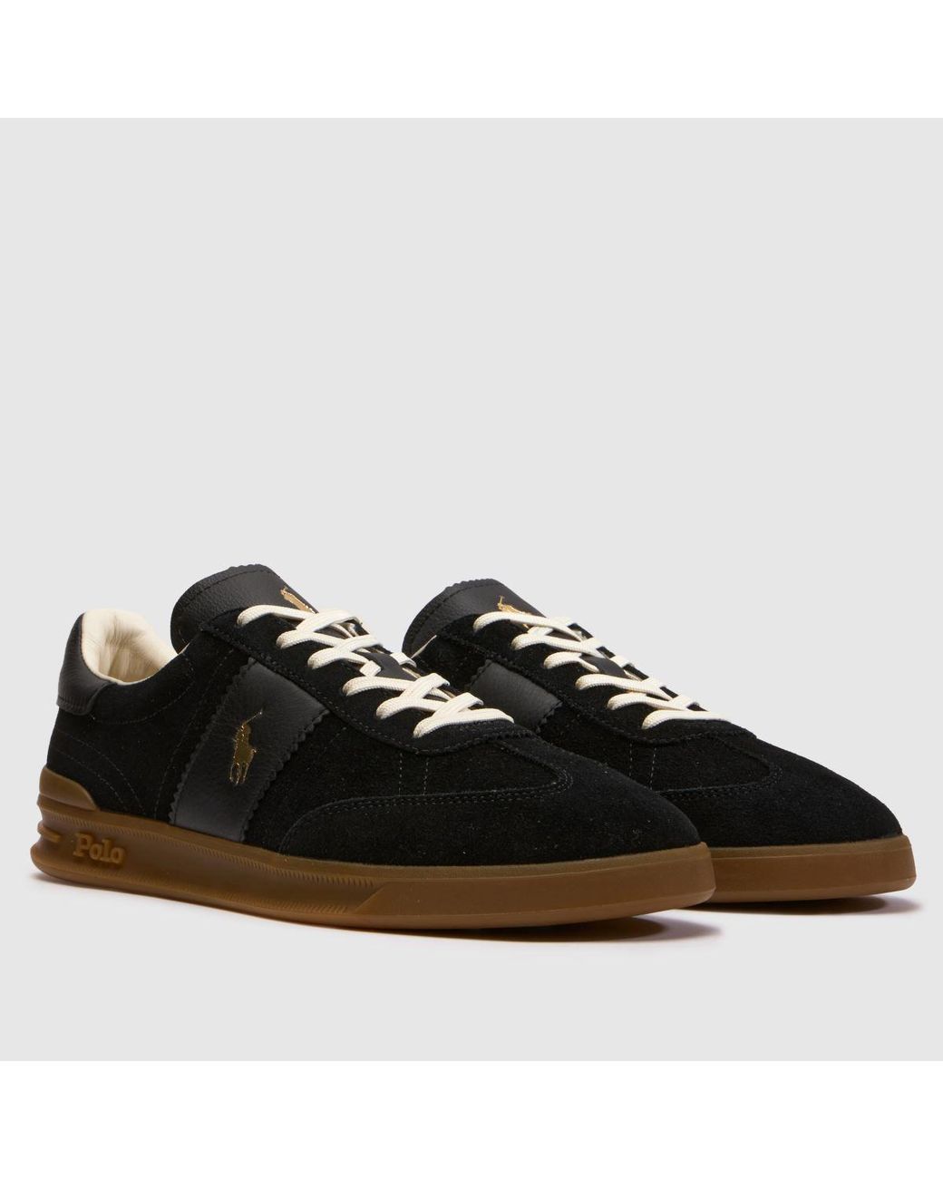 Polo Ralph Lauren Black Heritage Aera Trainers for men