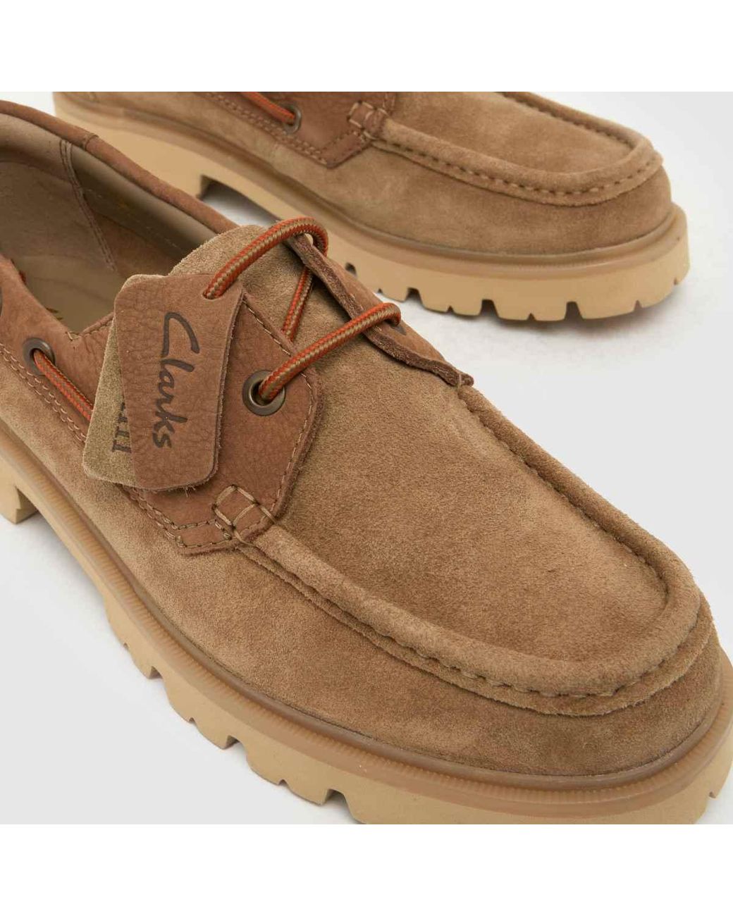 Clarks Brown Cleyhill Boat Shoes for men