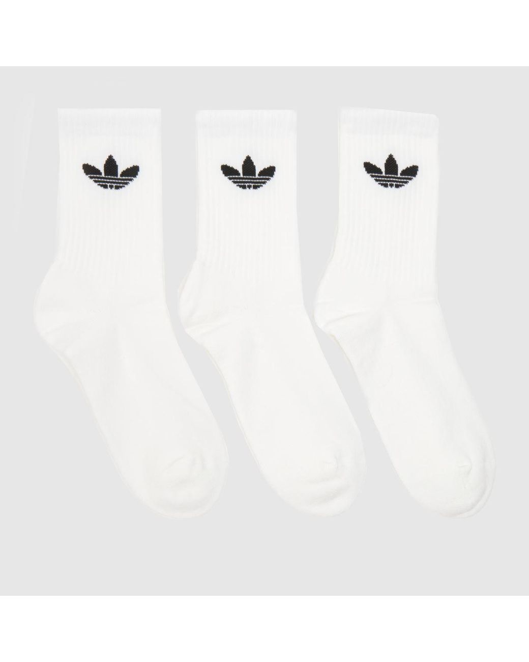 Adidas White Originals Crew Socks 3 Pack