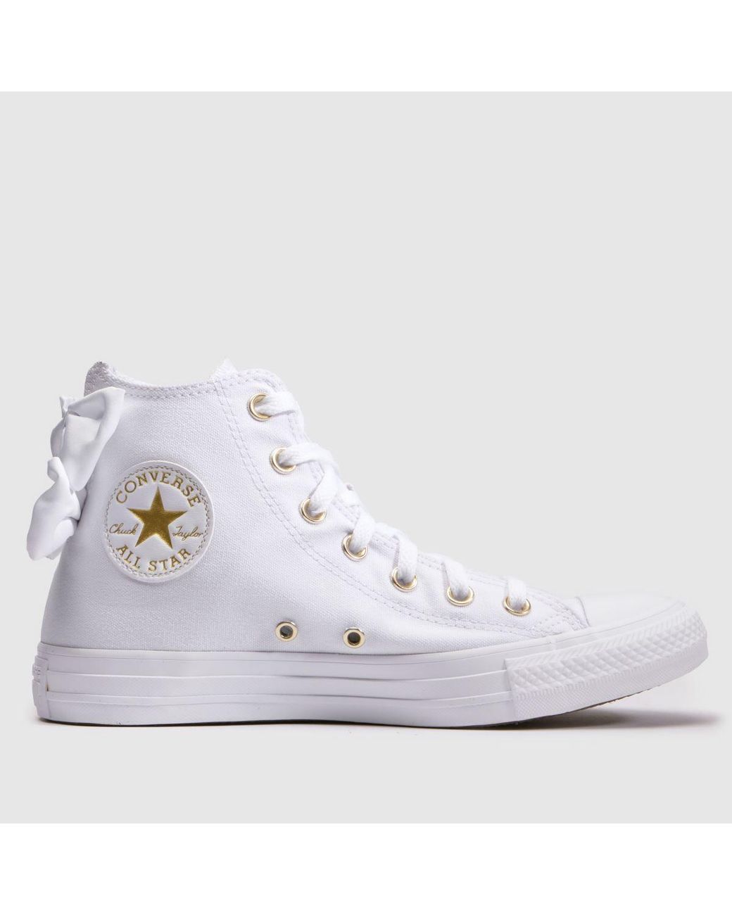 Converse White All Star Hi Bow Trainers