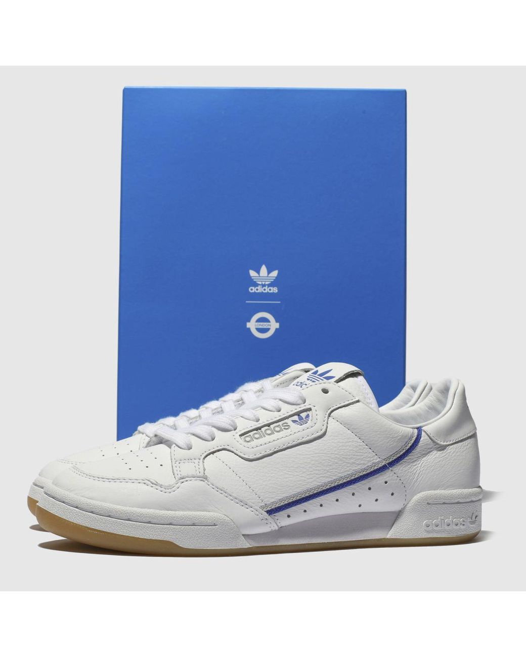 adidas pale blue continental 80 trainers