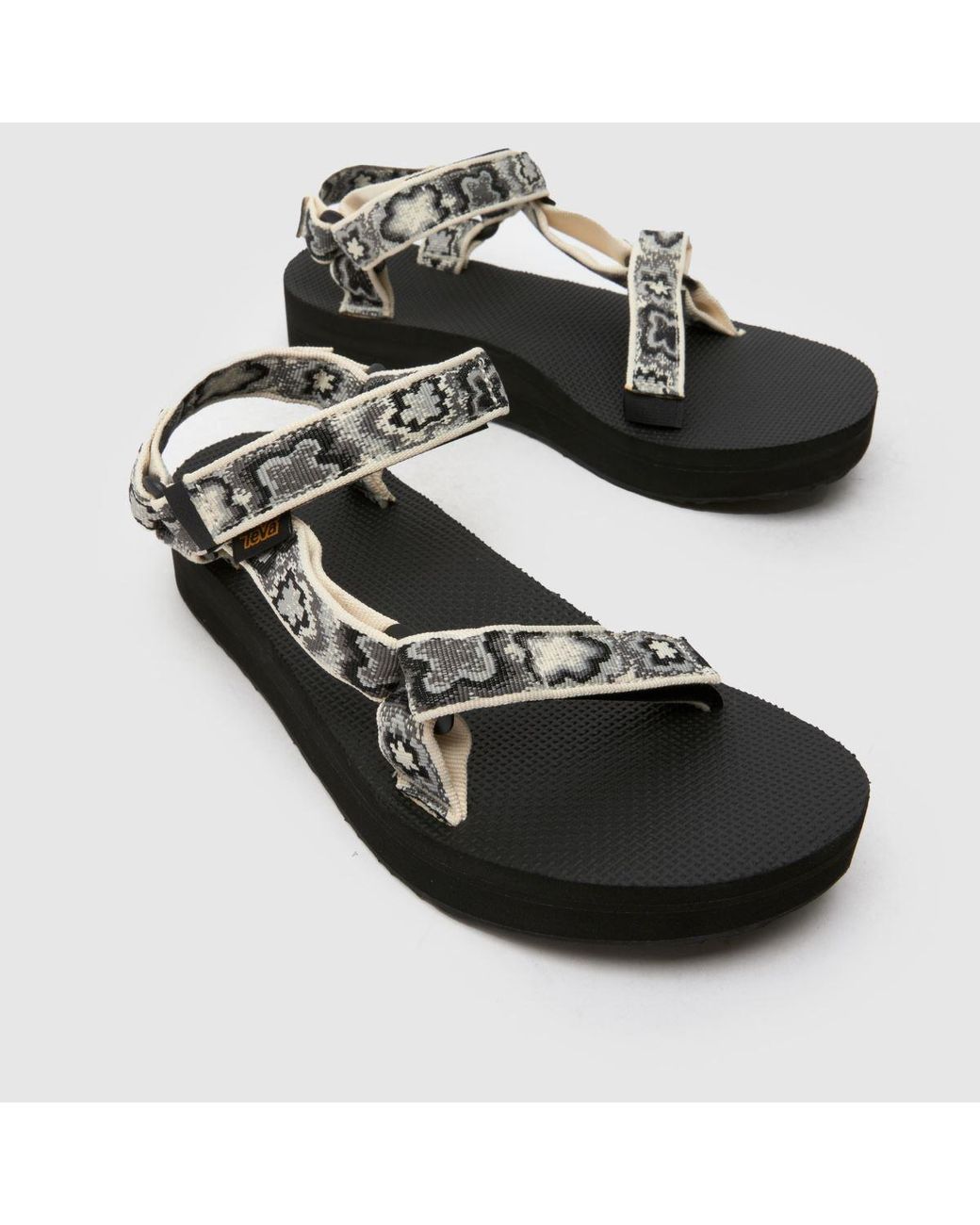 Teva Black Midform Universal Floral Sandals