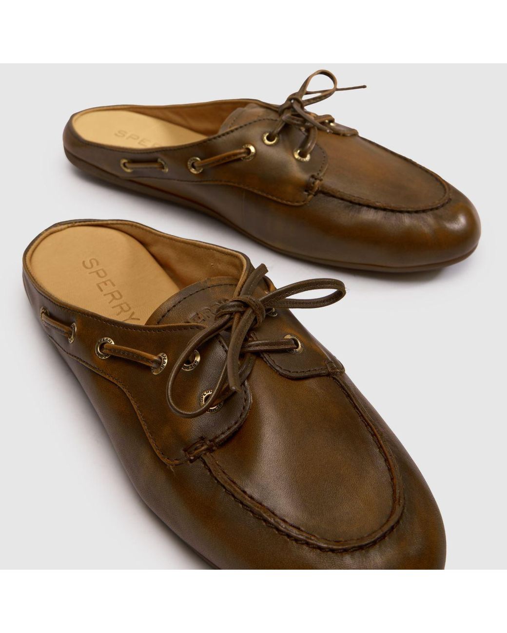 Sperry Top-Sider Brown Slim Boat Mule Flats