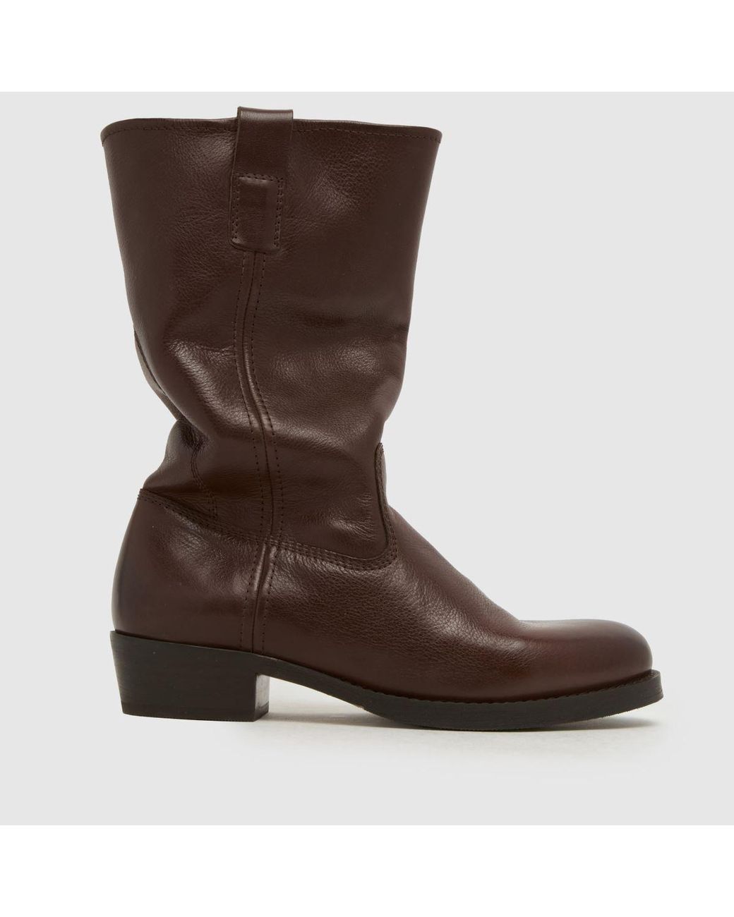 Schuh Brown Dublin Leather Slouch Boots