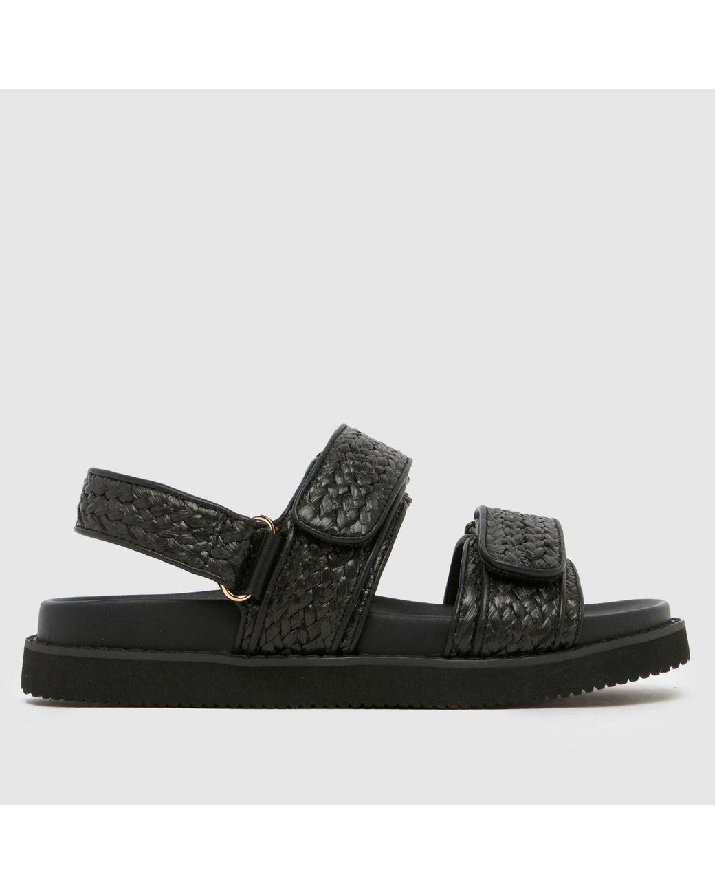 Schuh Black Tiesha Footbed Sandals