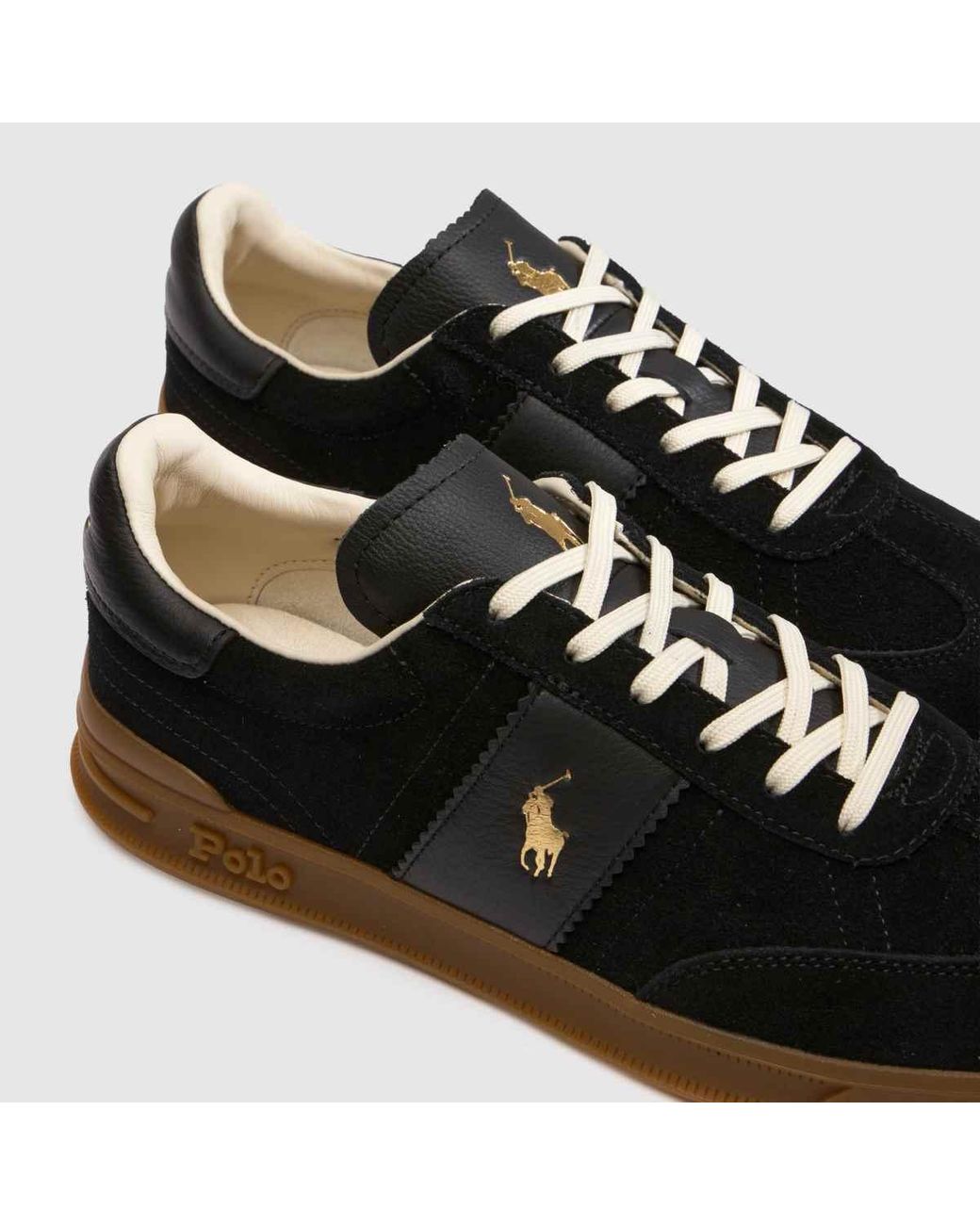 Polo Ralph Lauren Black Heritage Aera Trainers for men