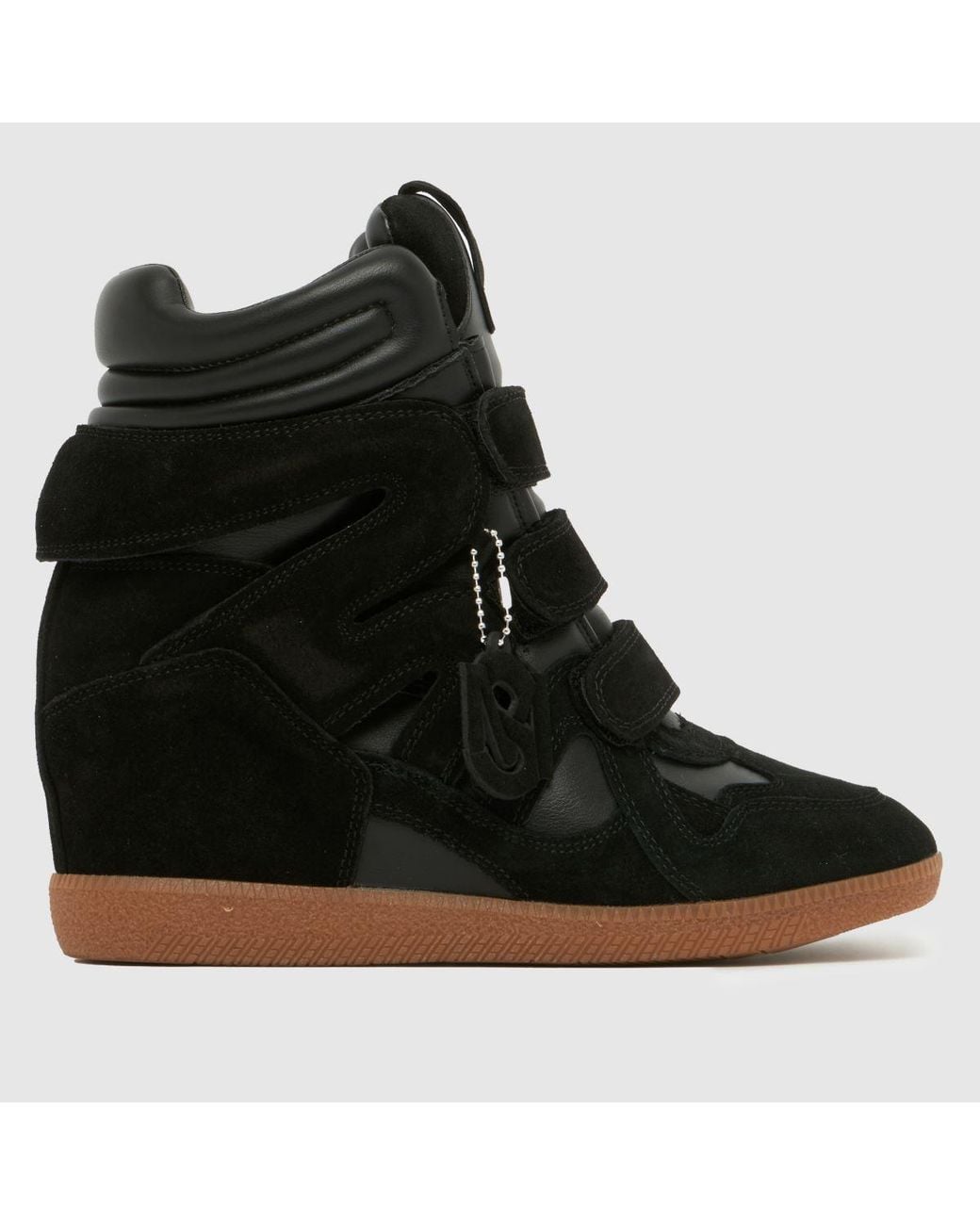 Steve Madden Black Mavis Wedge Trainers