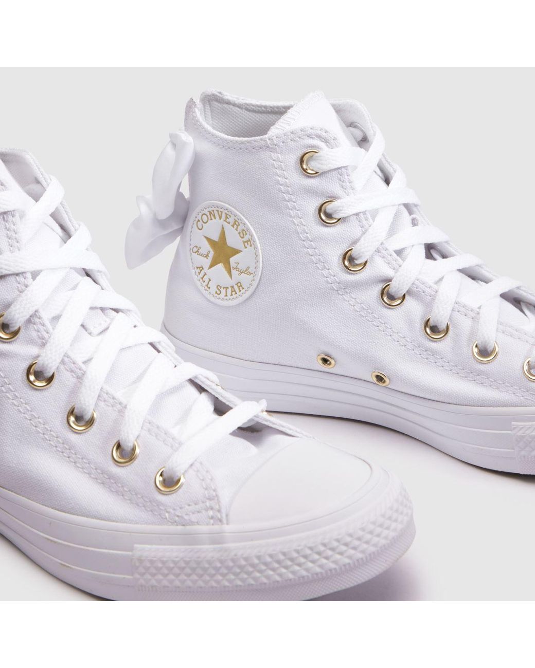 Converse White All Star Hi Bow Trainers