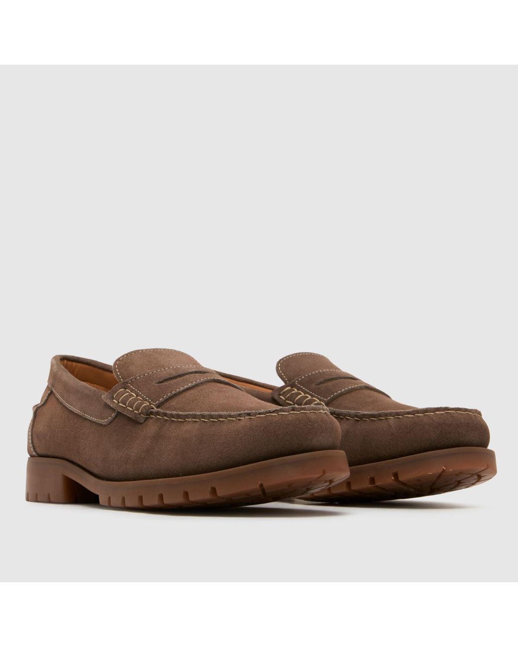 Schuh Brown Rayden Suede Loafer Shoes for men