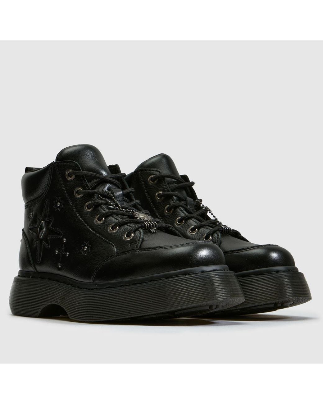Dr. Martens Black Buzz 6 Eye Boots