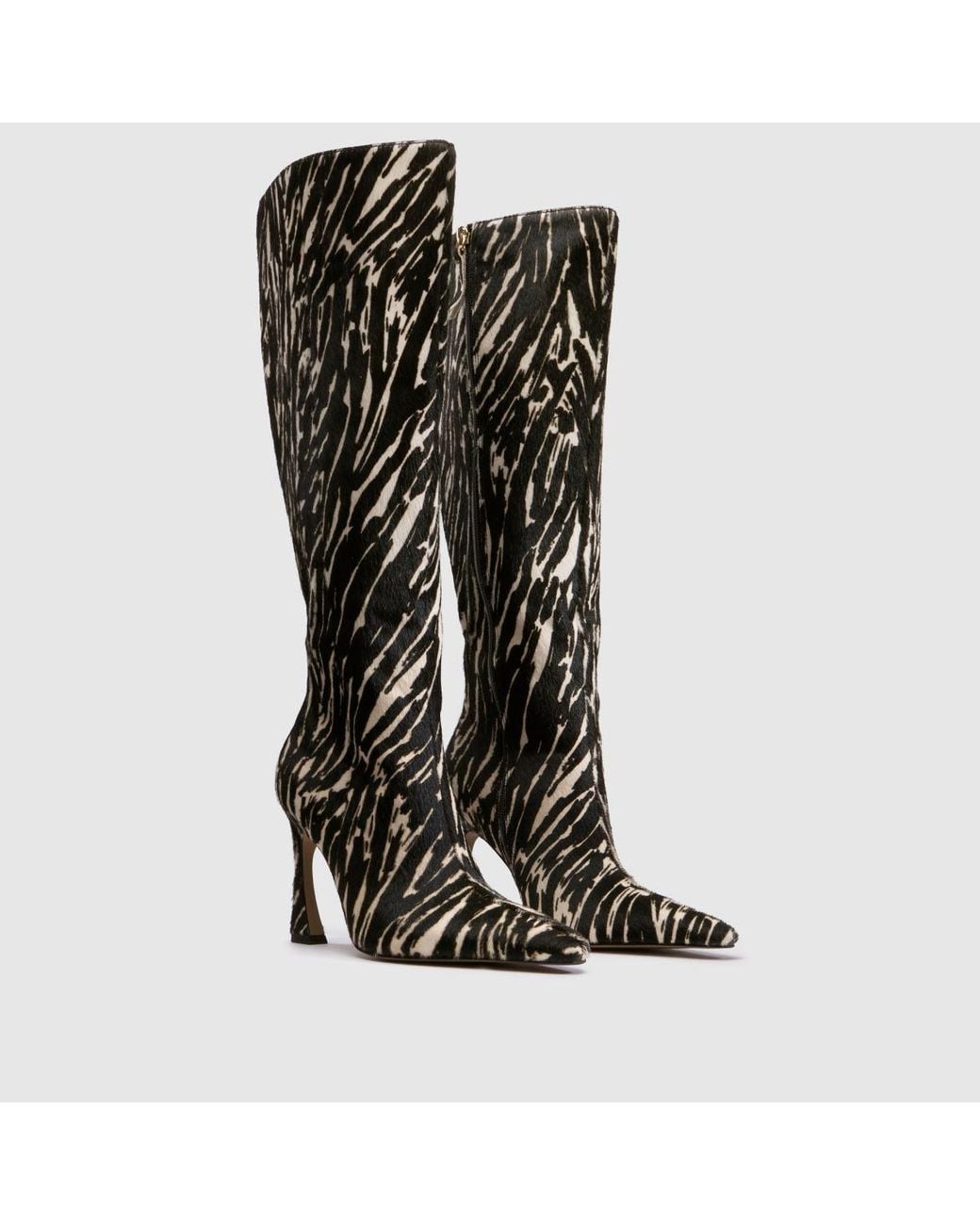 Schuh Black Dainty Leather Knee Boots
