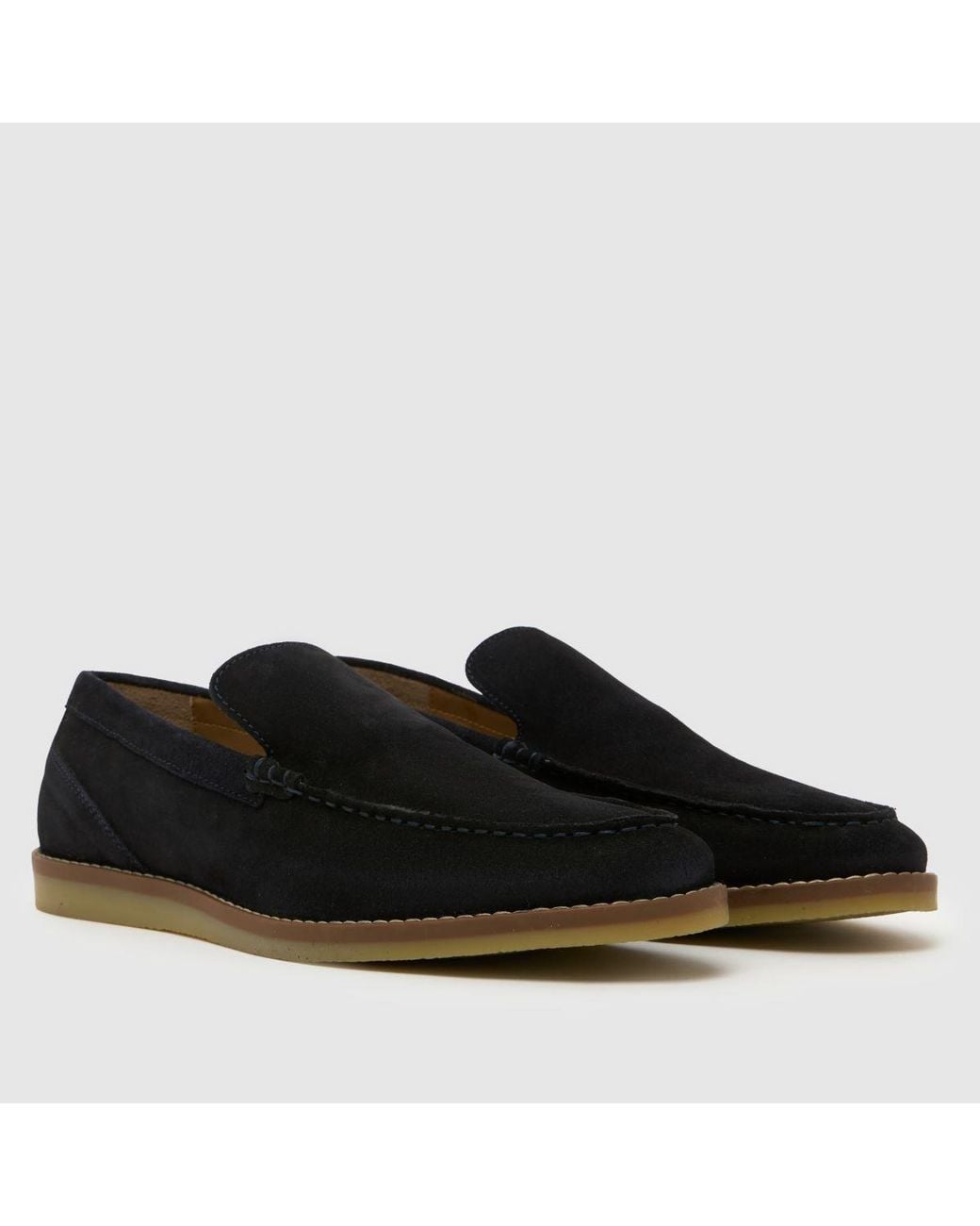 Schuh Black Risk Suede Loafer Shoes for men