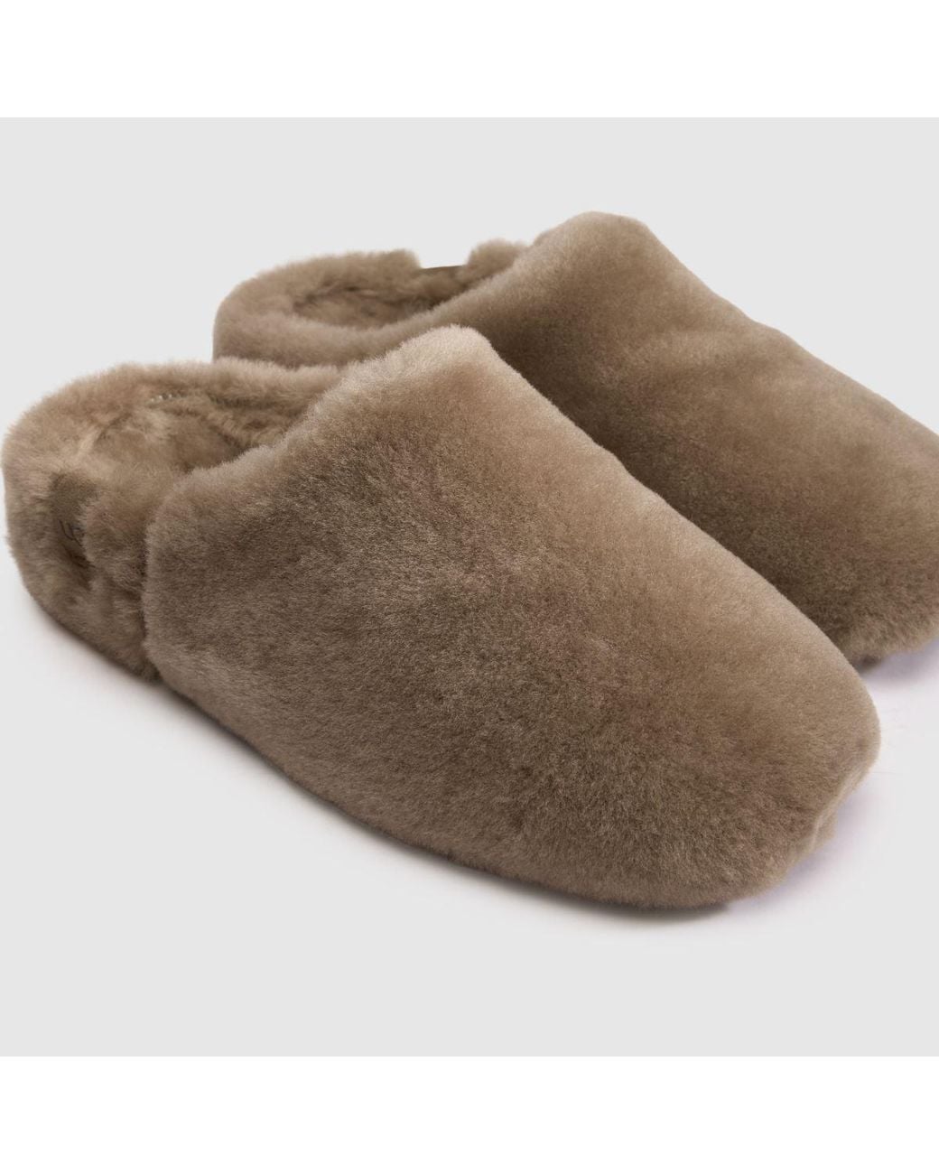 Ugg Brown Elea Fluffed Slip-On Slippers