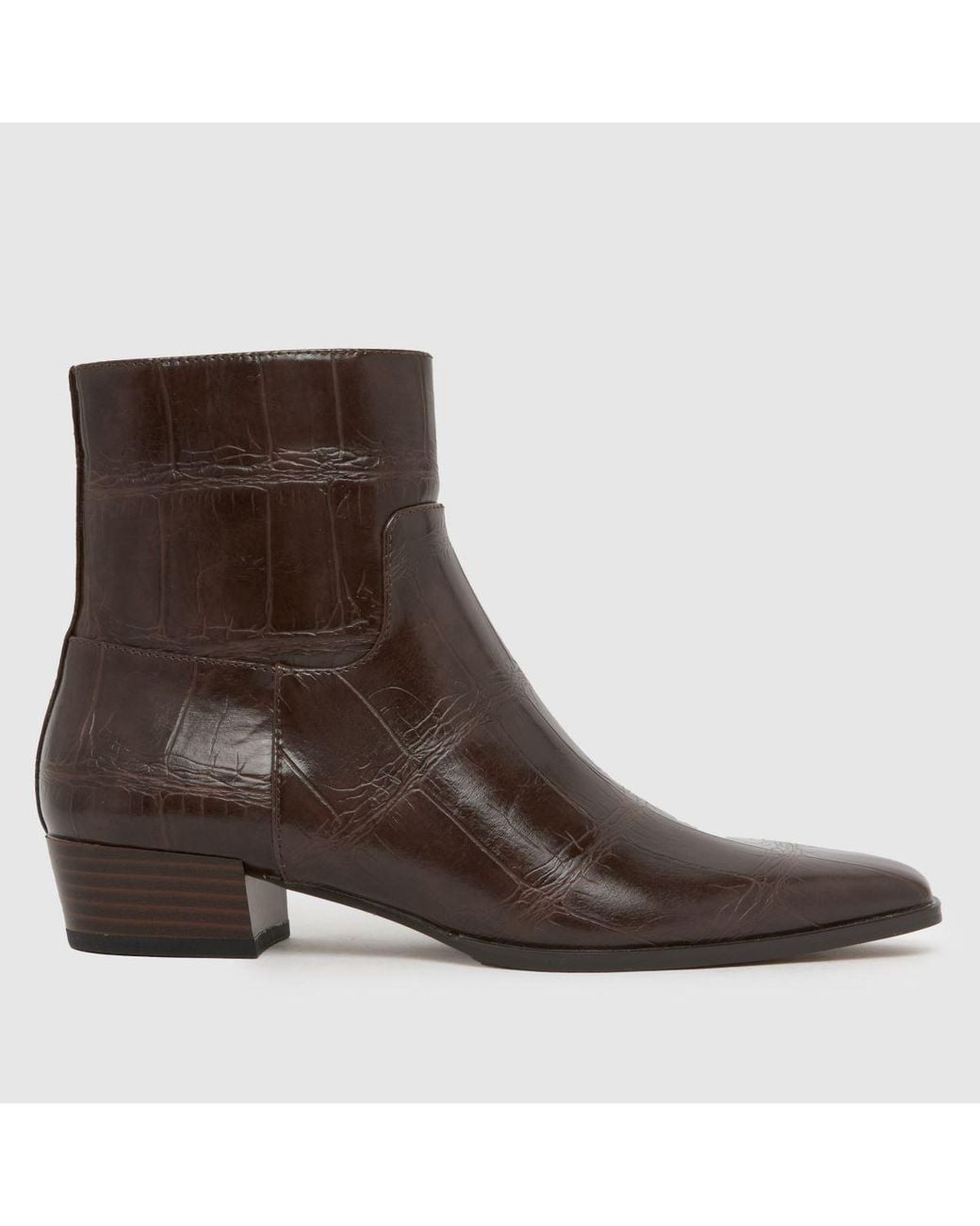 Schuh Brown Carson Croc Pixie Boots
