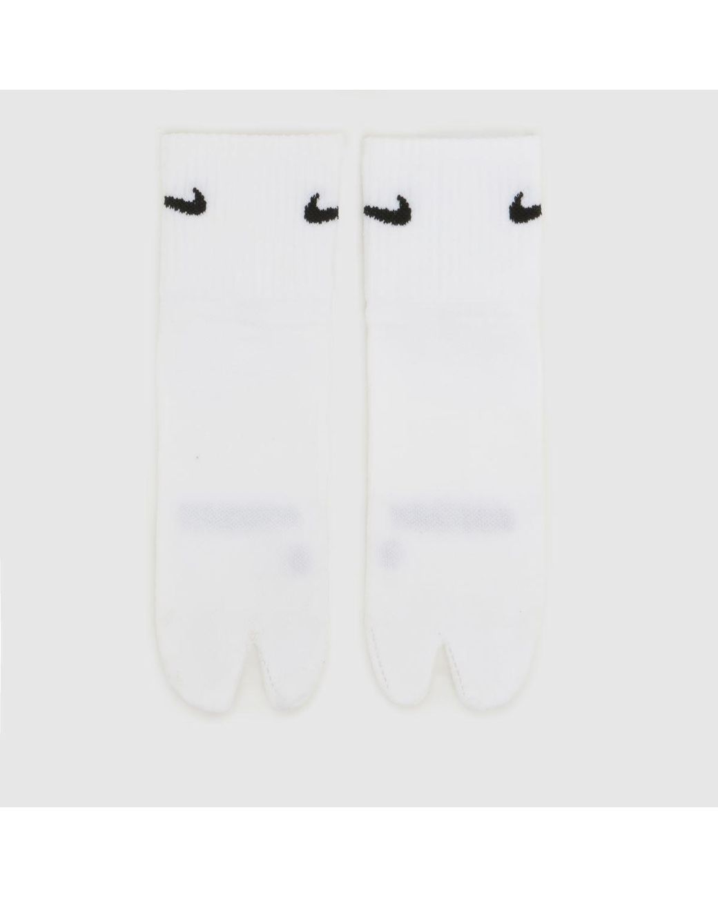 Nike White Split Toe Ankle Socks