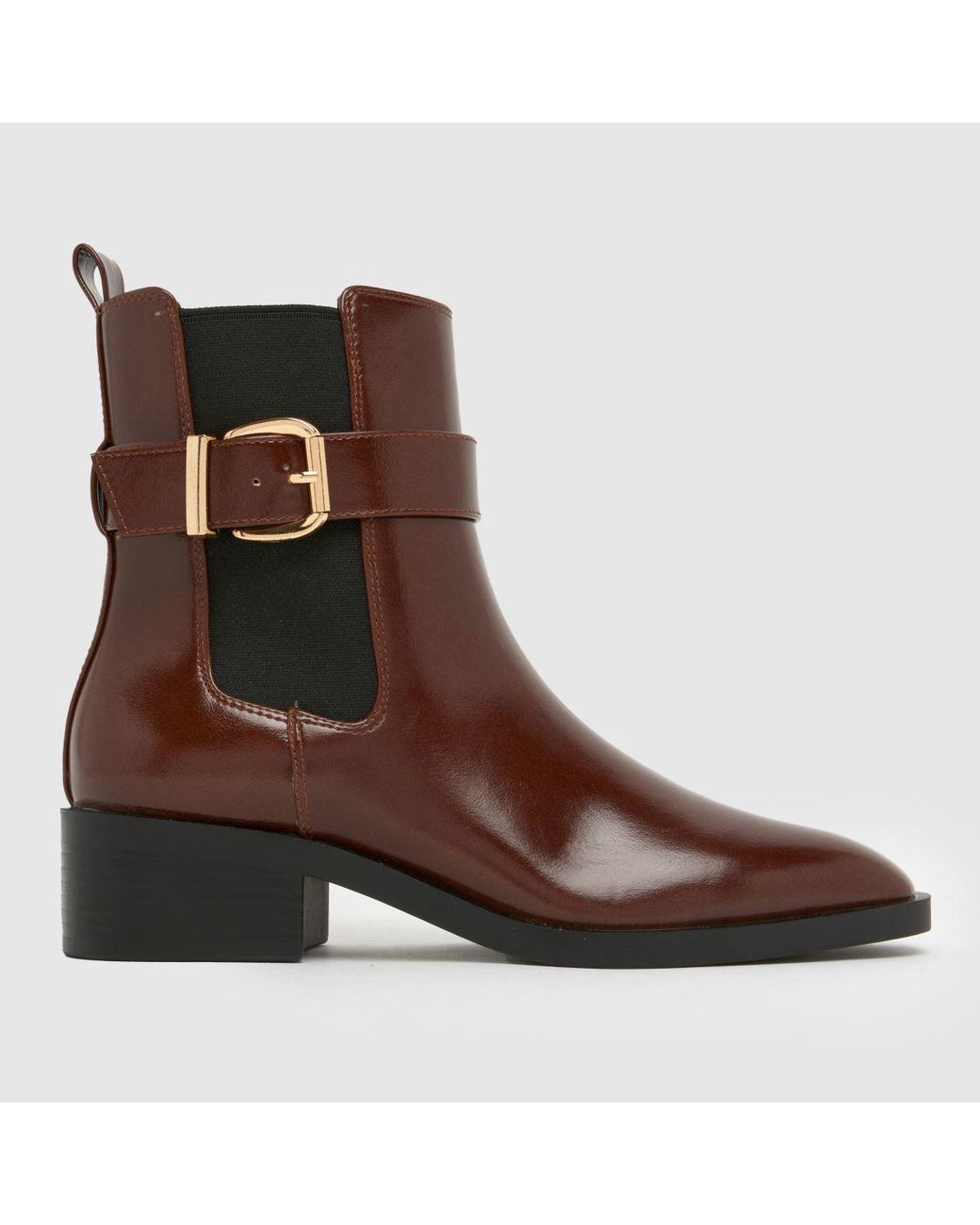 Schuh Brown Cadie Buckle Chelsea Boots