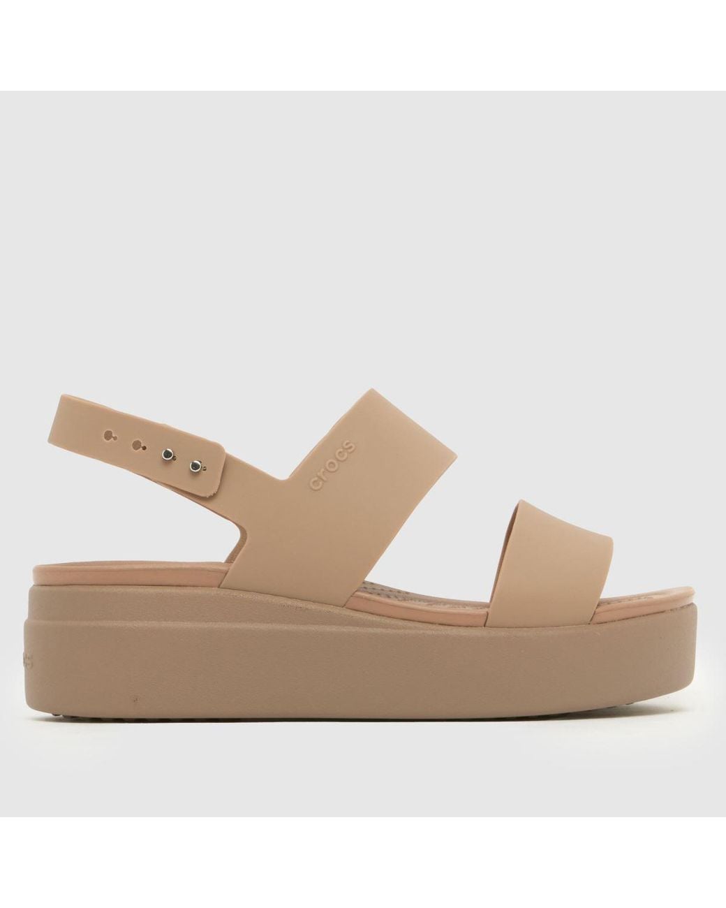 CROCSTM Natural Brooklyn Low Wedge Sandals