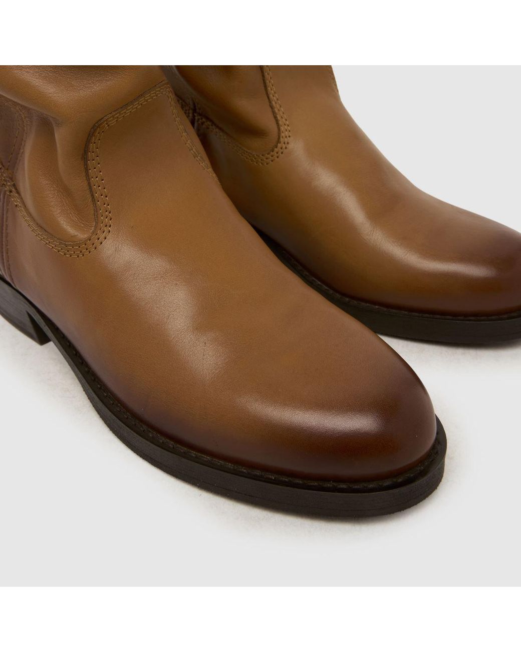 Schuh Brown Dublin Leather Slouch Boots