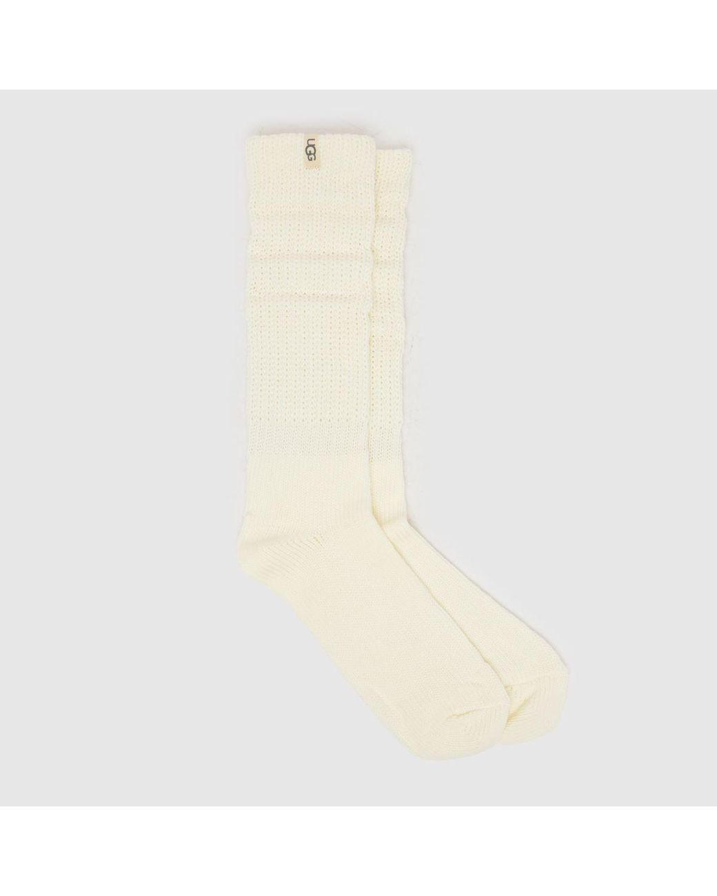 Ugg White Tyla Slouchy Crew Sock 1 Pack