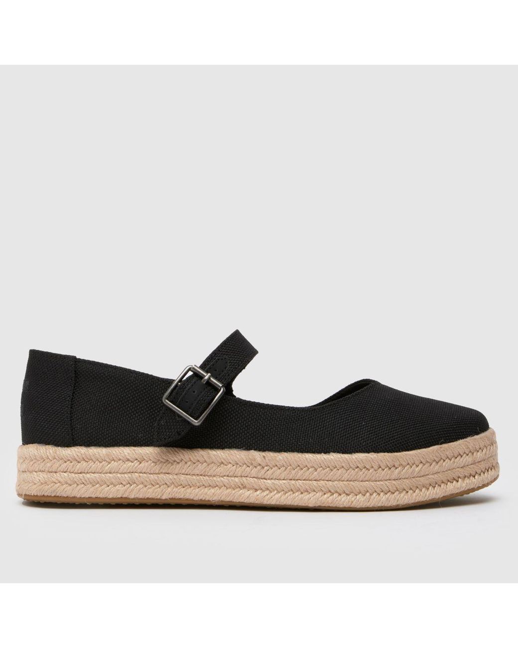 TOMS Black Carolina Mary Jane Flats