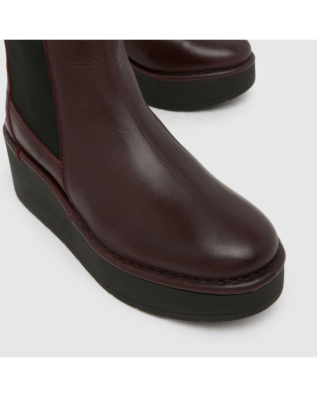 Fly London Brown Hagu Platform Chelsea Boots
