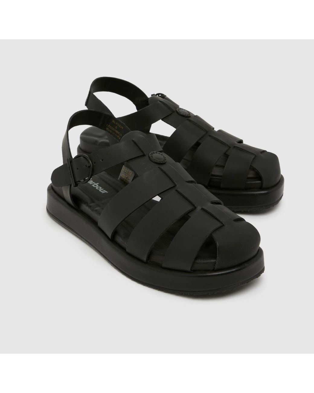Barbour Black Hindburn Fisherman Sandals