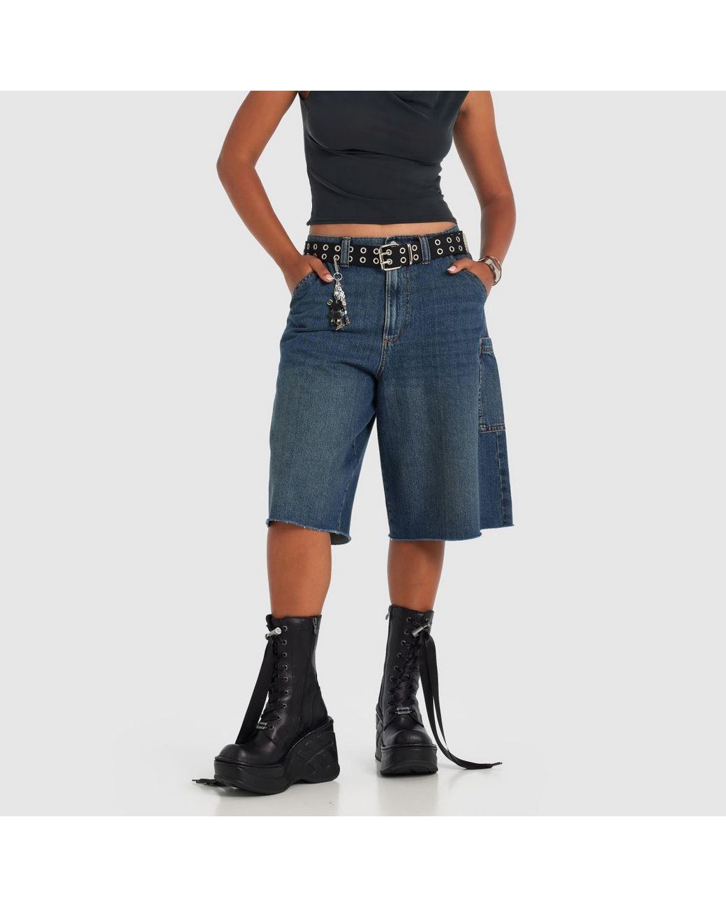 New Rock Black Wedge Boots
