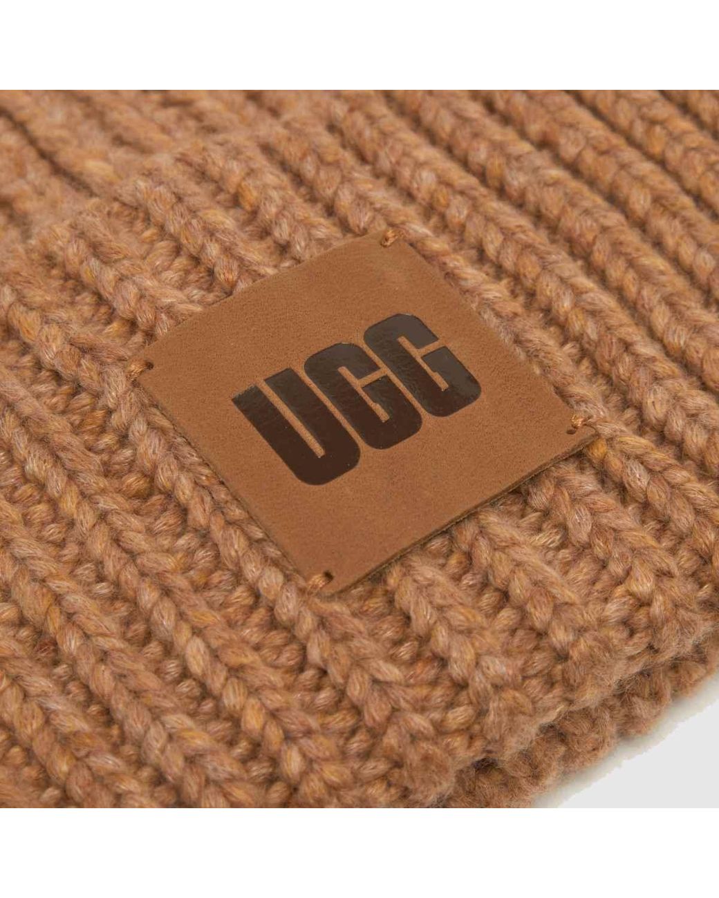 Ugg Brown Chunky Rib Beanie