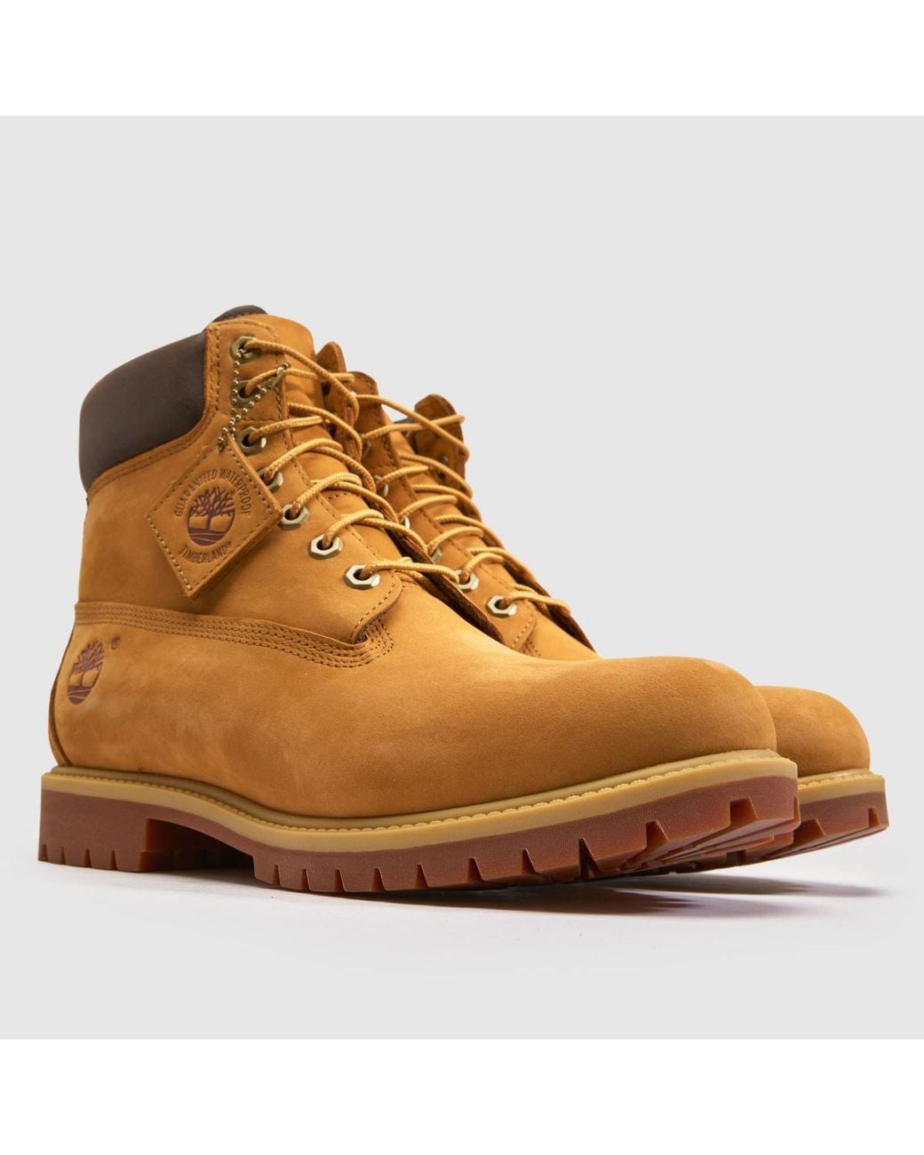 Timberland Brown 6 Inch Double Tongue Boots for men