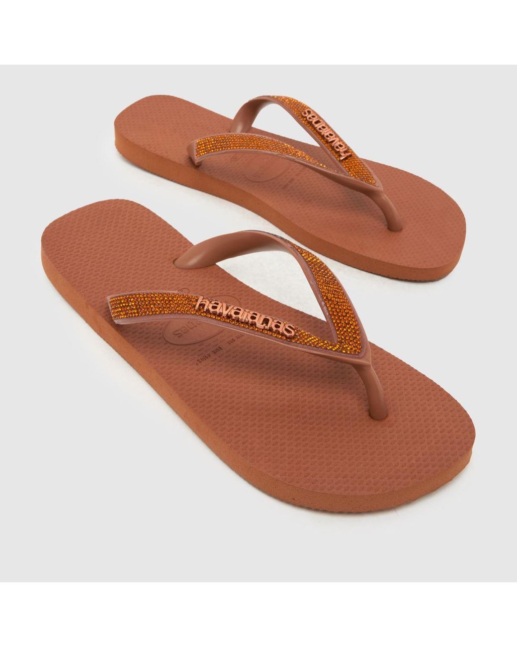 Havaianas Brown Top Glow Flip Sandals