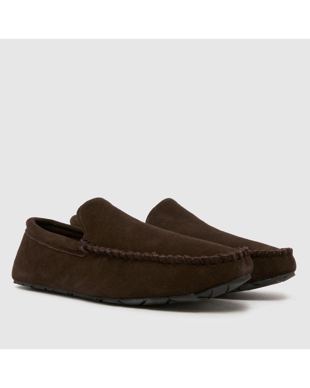 Schuh Brown Sandro Suede Mocassin Slippers for men