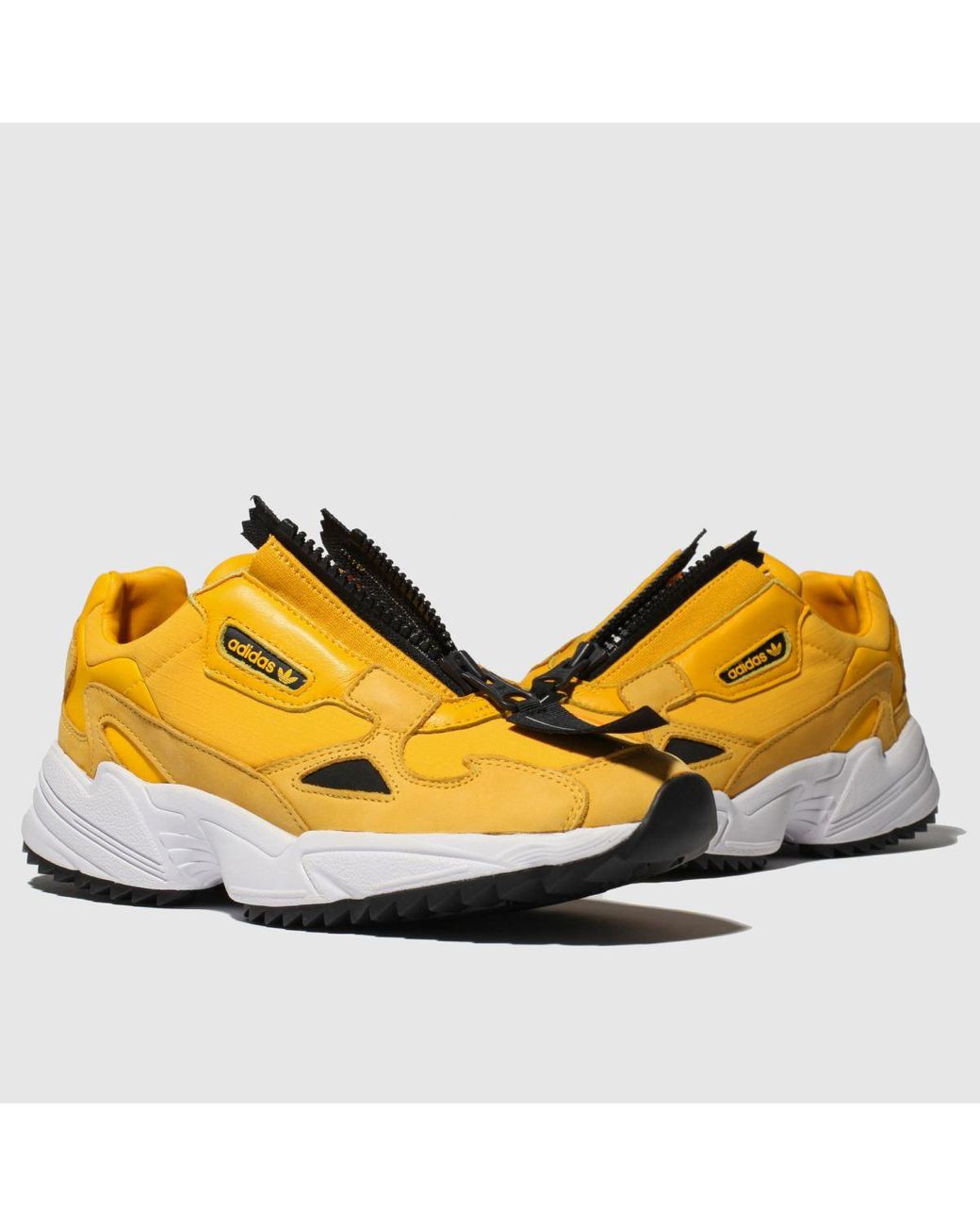 adidas Falcon Zip Trainers in Yellow | Lyst UK