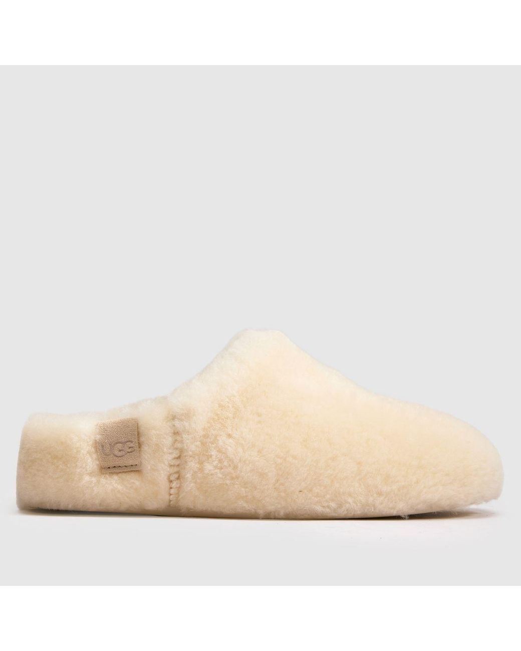 Ugg Natural Elea Fluffed Slip-On Slippers