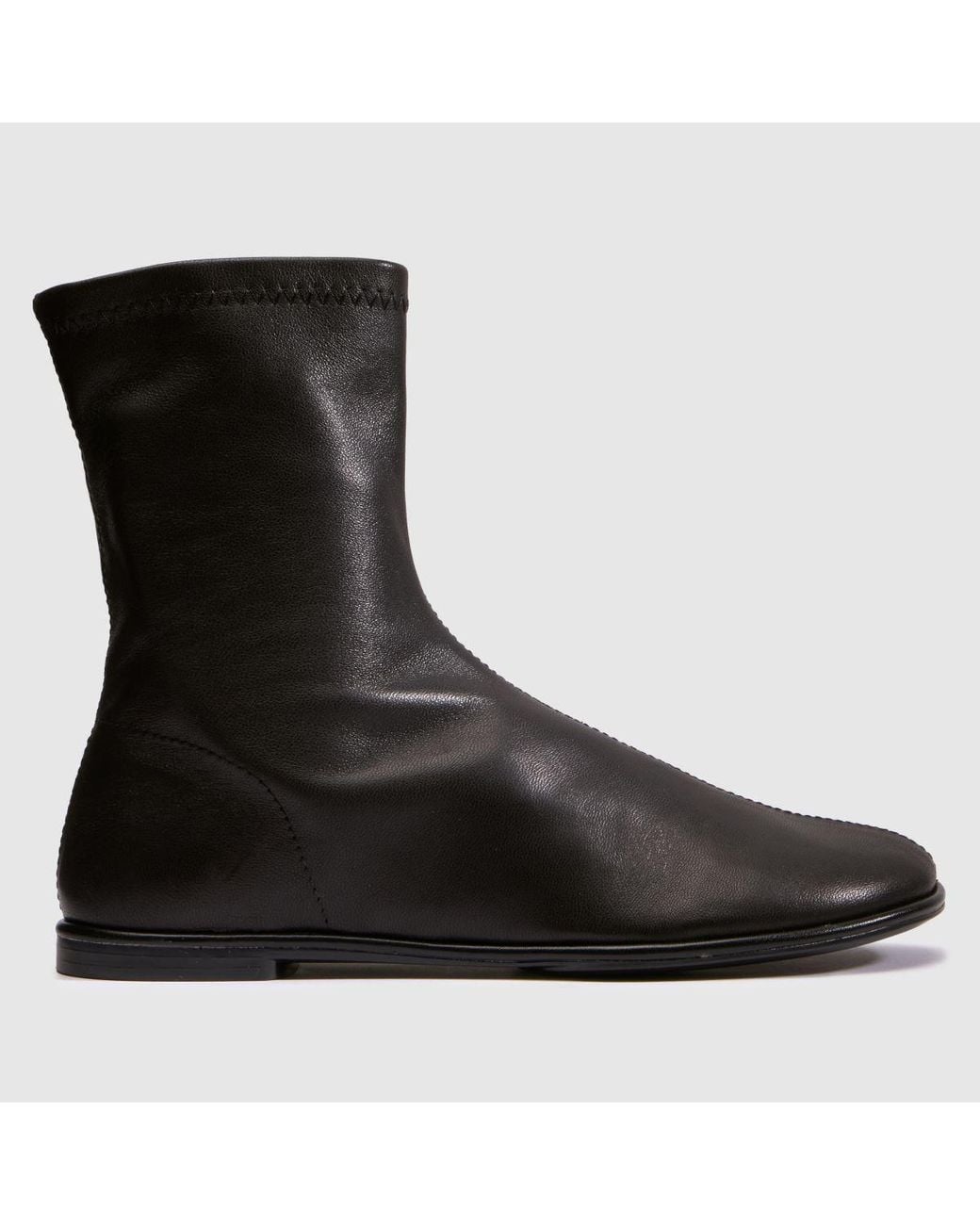 Schuh Black Charity Flat Sock Boots