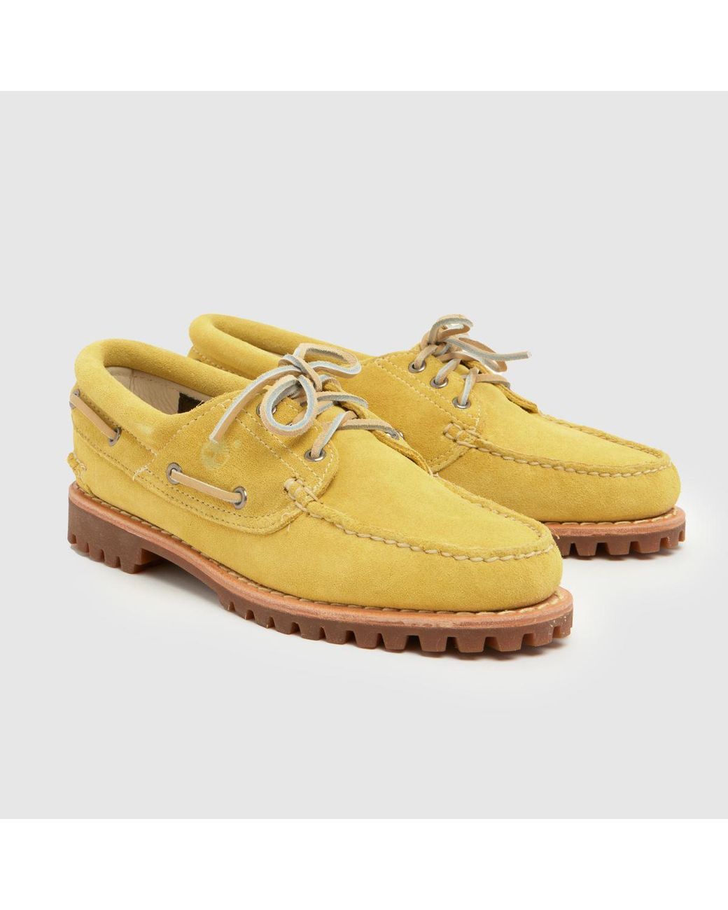 Timberland Yellow Authentic Boat Flat Shoes