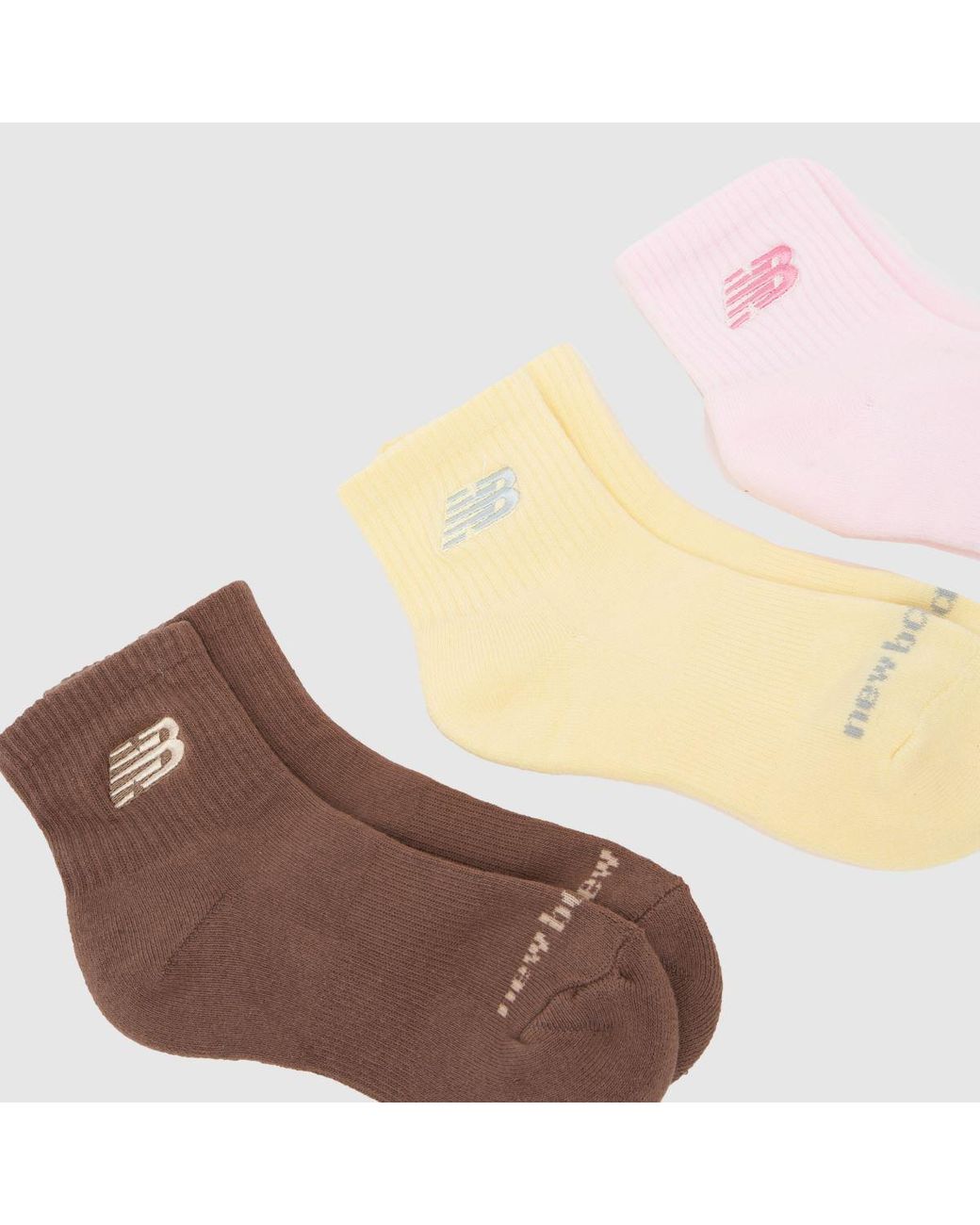 New Balance Multicolor Embroidered Ankle Socks 3 Pack