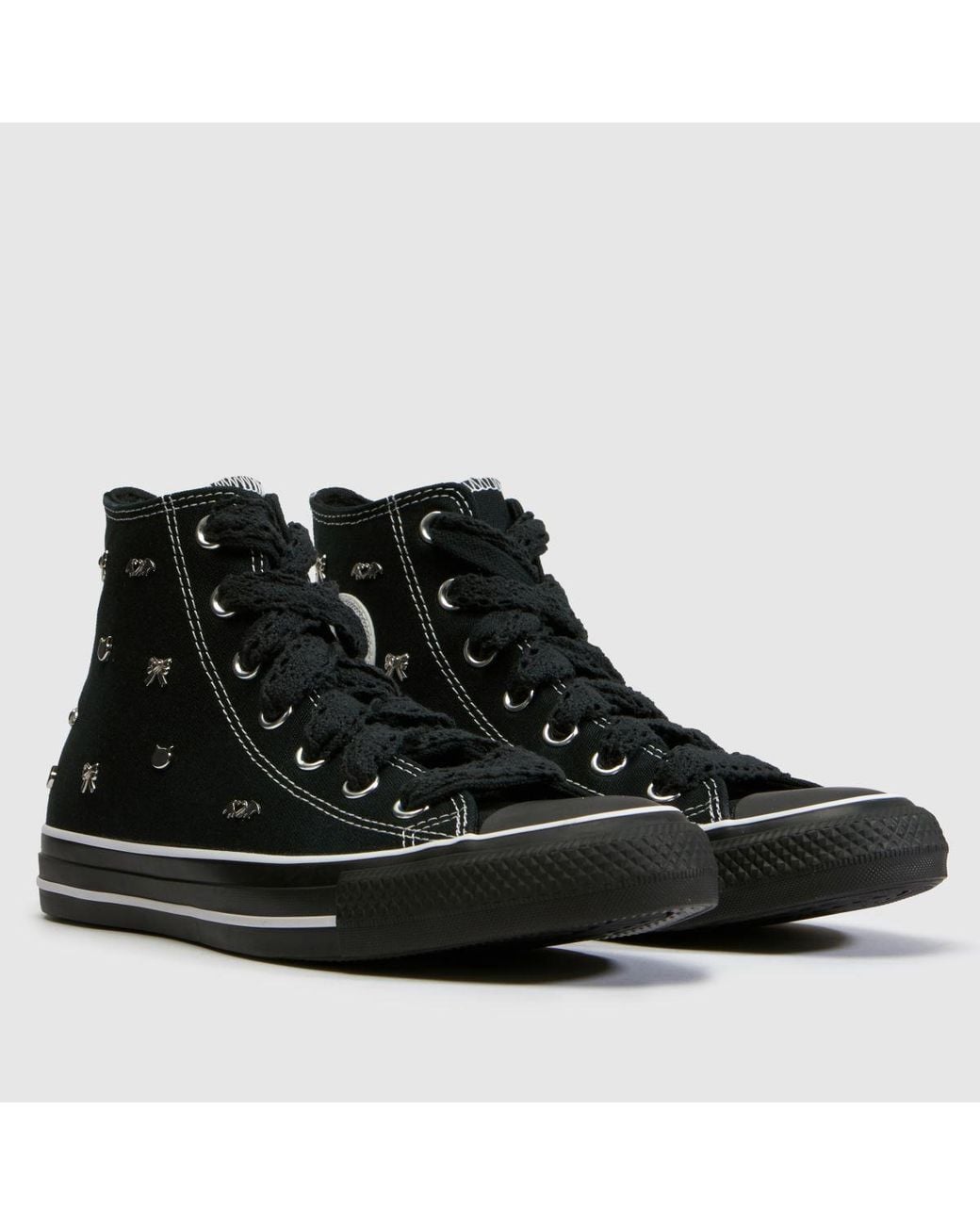 Converse Black All Star Hi Bows Trainers