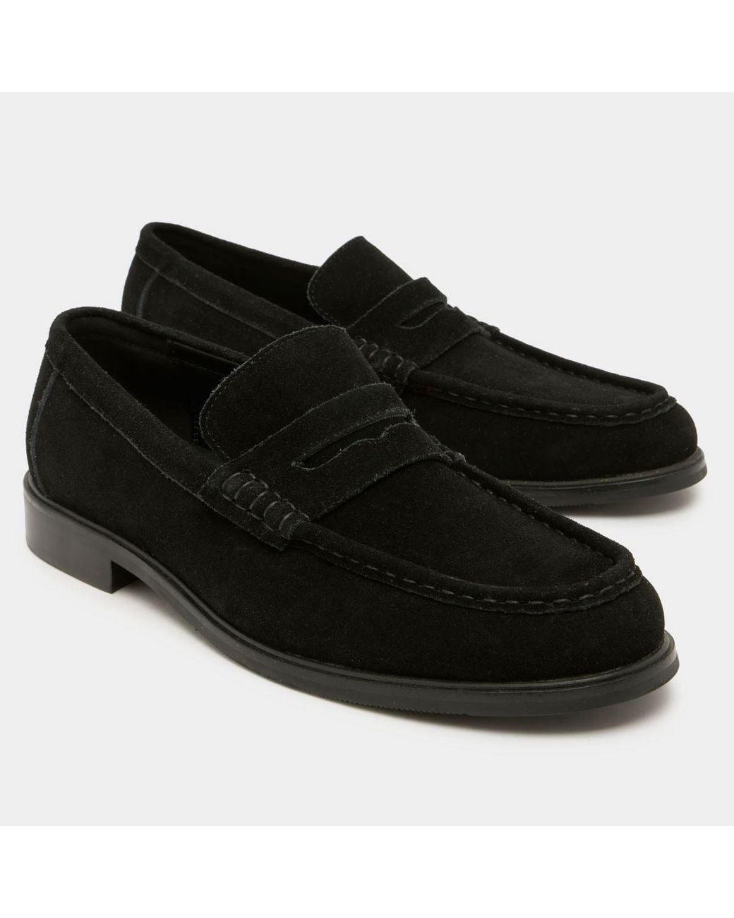 Schuh Black Raymon Suede Loafer Shoes for men