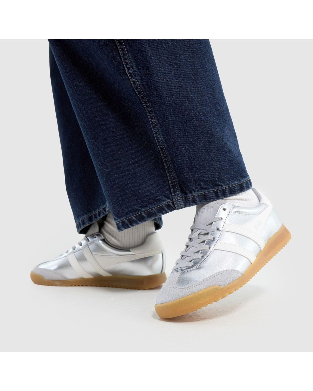 Gola White Torpedo Glimmer Trainers