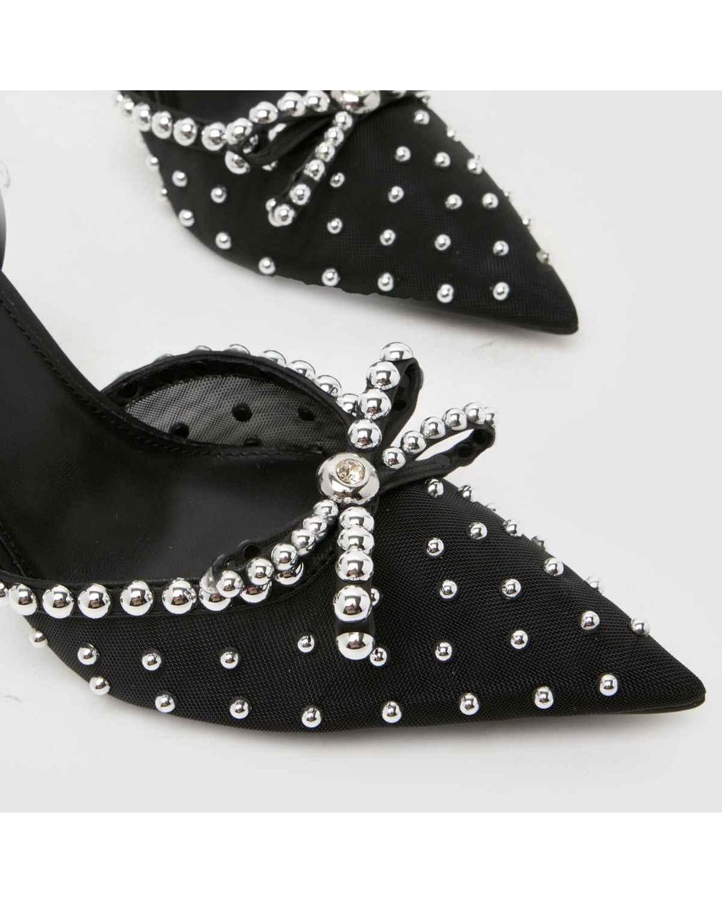 Steve Madden Black Val Jewel Pointed High Heels