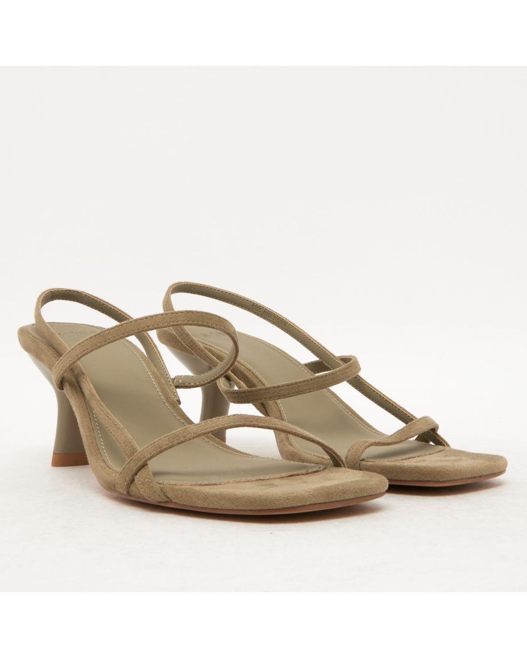 Schuh Metallic Sav Strappy Kitten High Heels